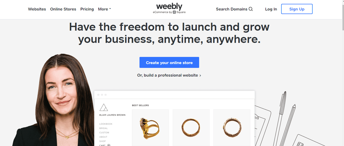Weebly free blogging CMS