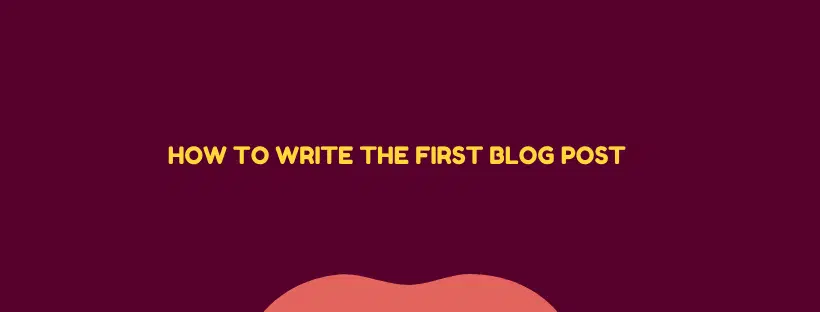 write the first blog post