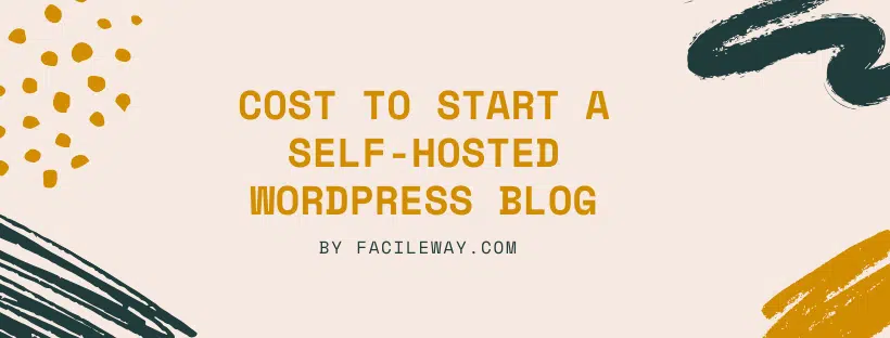 how much does it cost to start a self-hosted wordpress blog