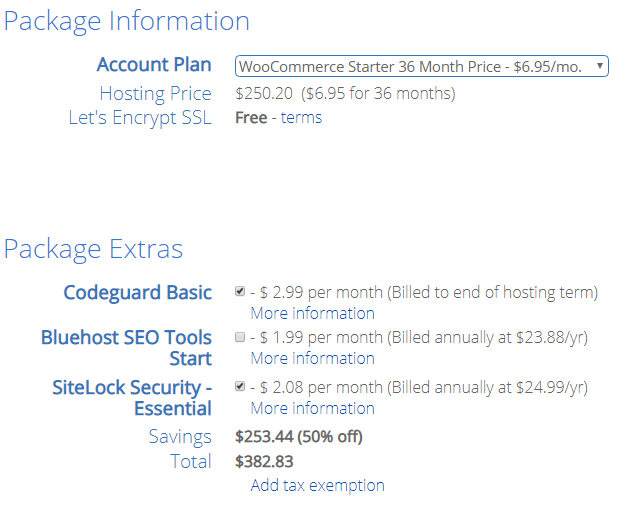 Bluehost offers a cheap price 