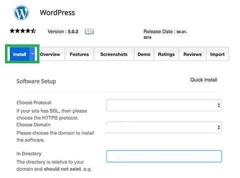 How to install WordPress on cPanel 
