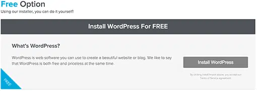 Install WordPress Free