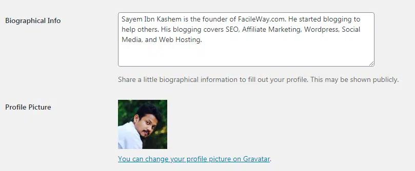 how to add an author bio box in WordPress Posts