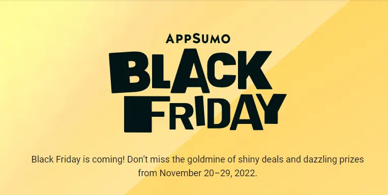 Appsumo Black Friday Discount