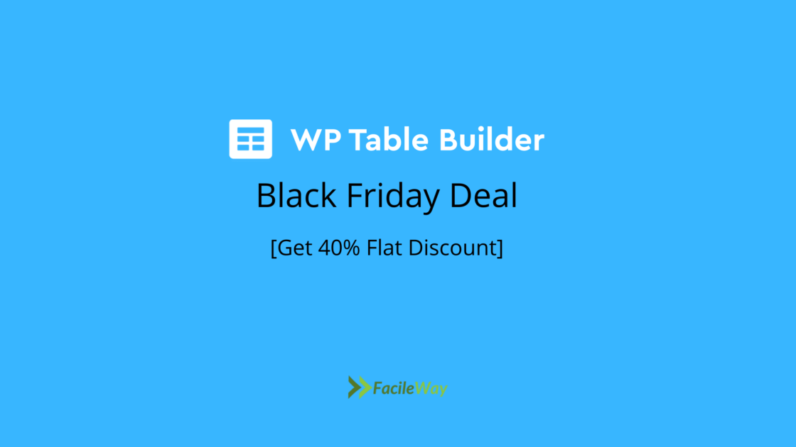 WP Table Builder Black Friday Deal