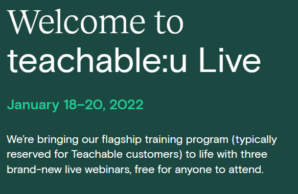 Teachable Live Webinars 