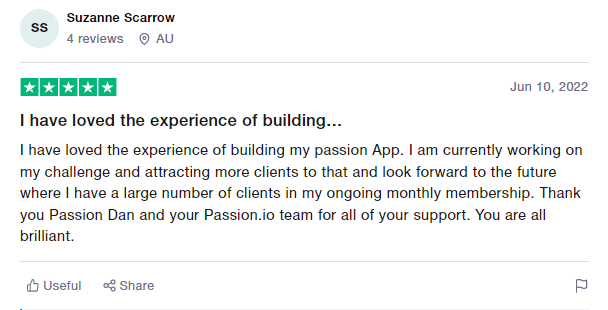 Passion.io customer review 