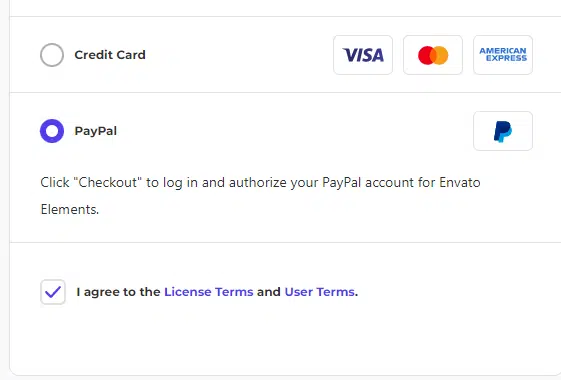 Envato Elements Subscription fees payment 