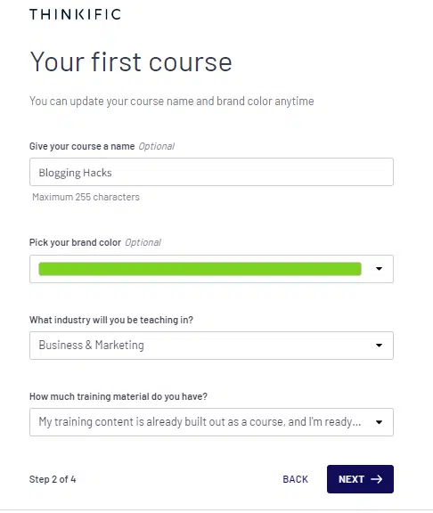 Launch your first course 