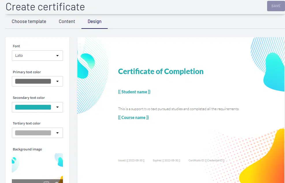 Thinkific course certificate 