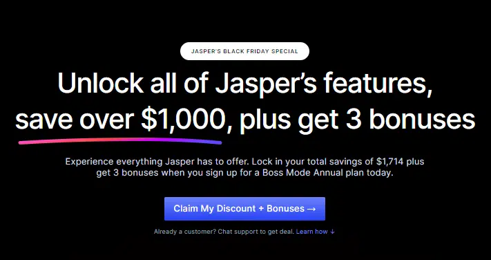 Jasper Black Friday Deal