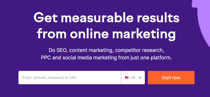 Semrush SEO tool for market research, competitors research, PPC, social media marketing 