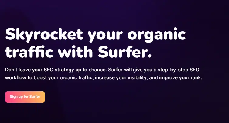 SurferSEO Tool for on-Page SEO optimization 