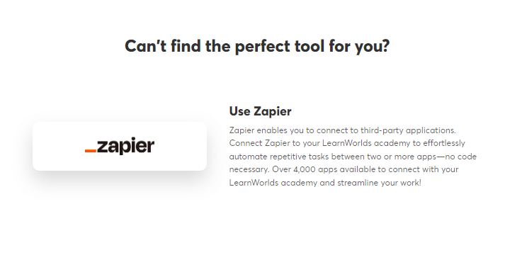Zapier Integrations made it easy to connect with popular apps