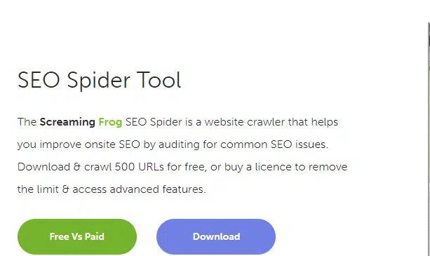 Screaming Frog SEO tool 