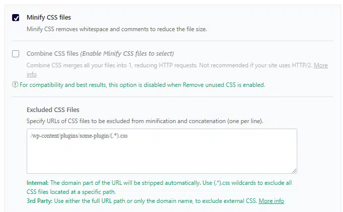 CSS Minification by WP Rocket 