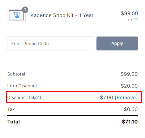 Kadence Shop Kit discount 