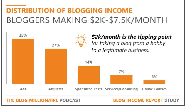 Bloggers Income statistics 