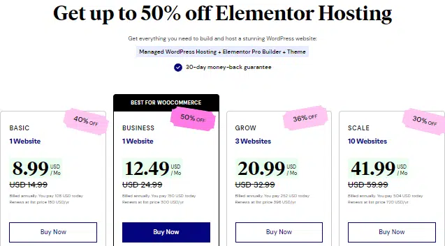 Elementor Hosting Discount