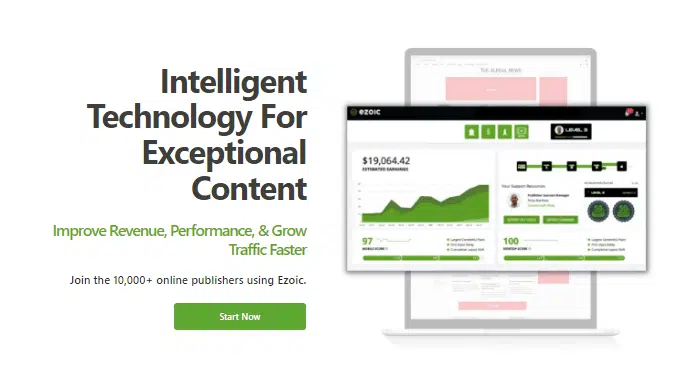 Ezoic is one of the best ad networks for bloggers and publishers 
