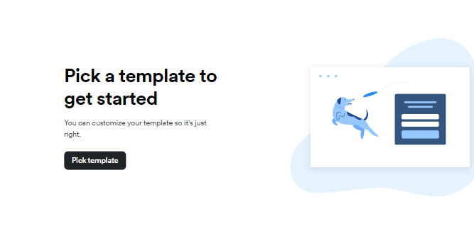 Pick a template to start designing your website 