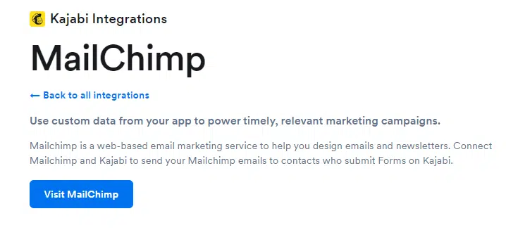 Mailchimp Integration 