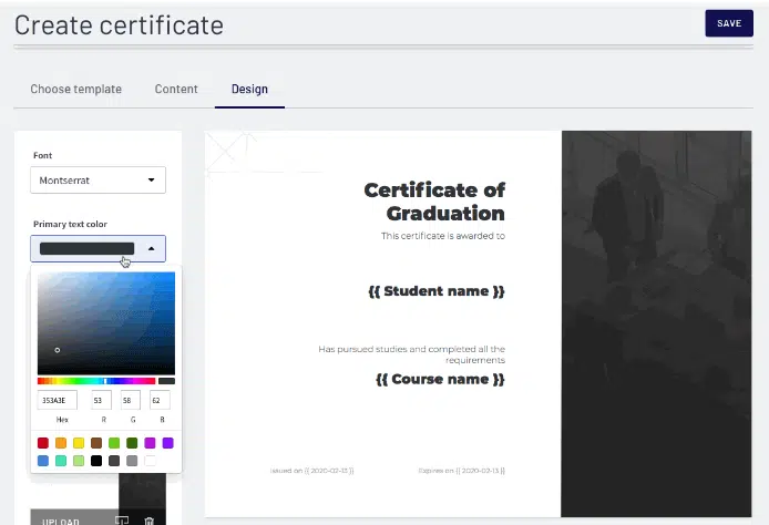 Create certification on Thinkific 