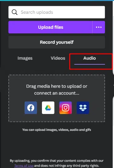 Upload your audio 