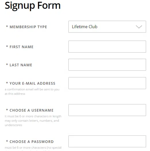 Themify Signup Form 