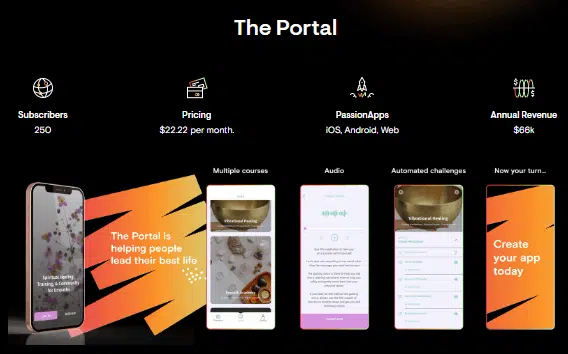 The Portal App Example by Passion IO 