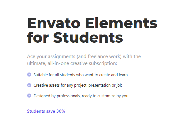 Envato Elements For Students 