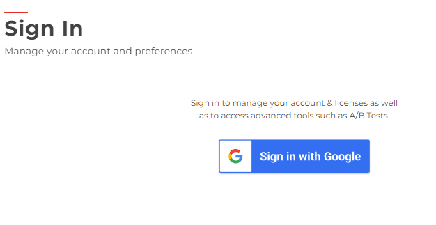 Sign up for Tubebuddy using gmail