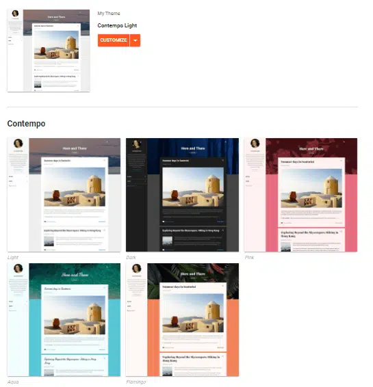 Choose your blog Template
