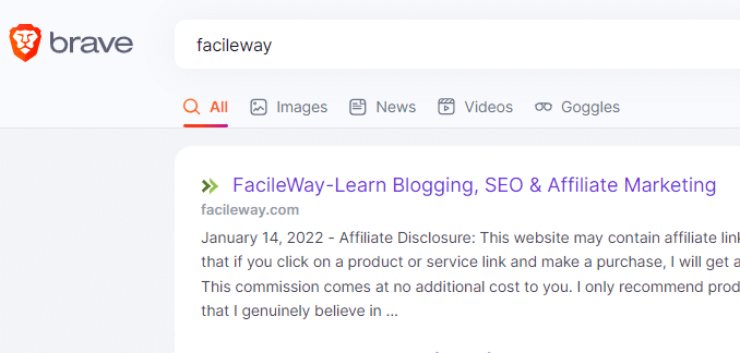 An attractive search engine