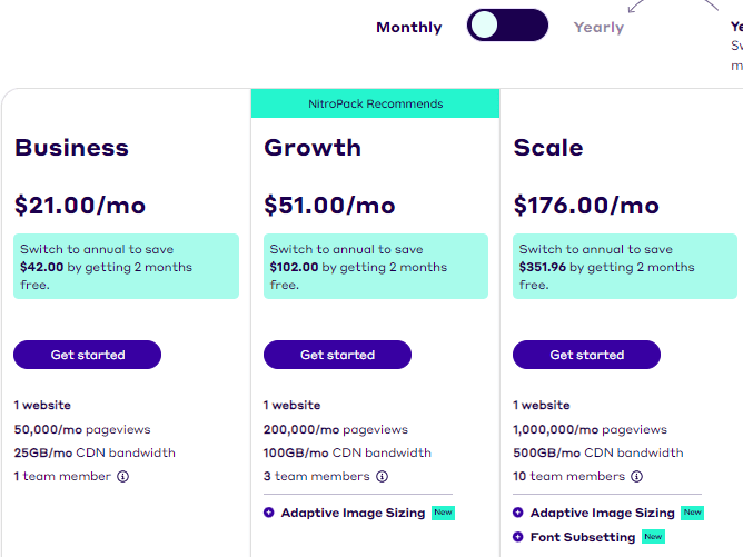 How much does NitroPack.io Cost?