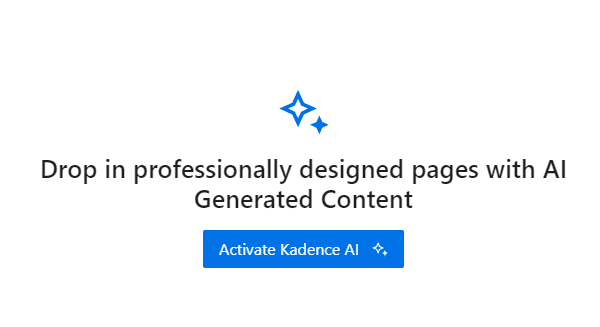 How to create a website with Kadence AI 