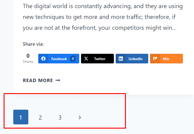 Use of Pagination