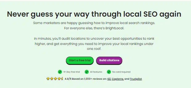 BrightLocal SEO tool