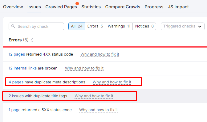 Duplicate Meta Titles Optimization