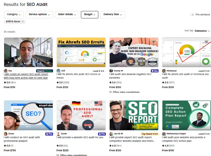 Fiverr SEO Audit Services