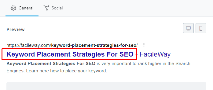 Keyword Placement Strategies For SEO