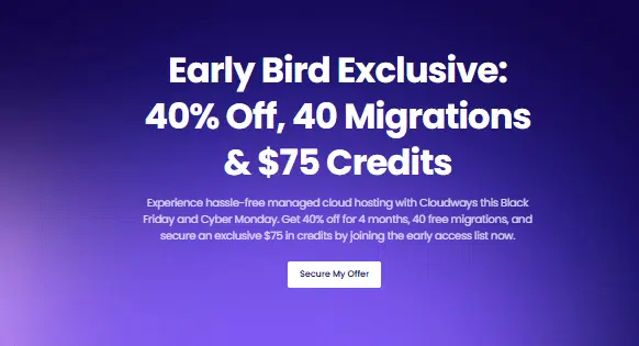 Cloudways Black Friday
