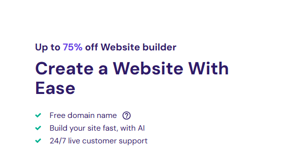 Hostinger Website building tool