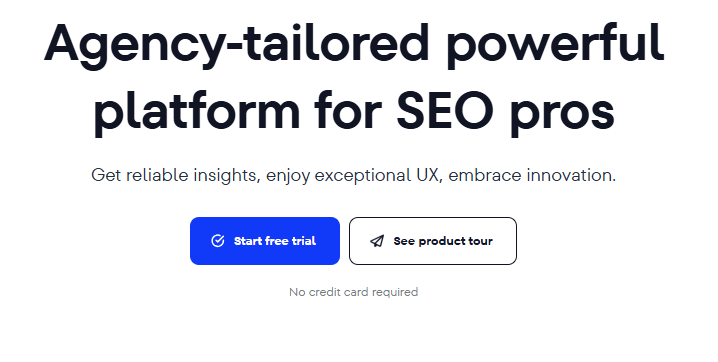 Image showing as SeRanking Enterprise SEO Reporting Software that offers reliable insights and exceptional UX that embrace innovation.