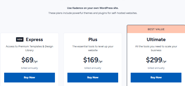 Kadence 定价计划 