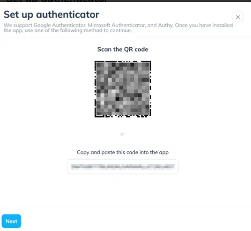 Use of authenticator