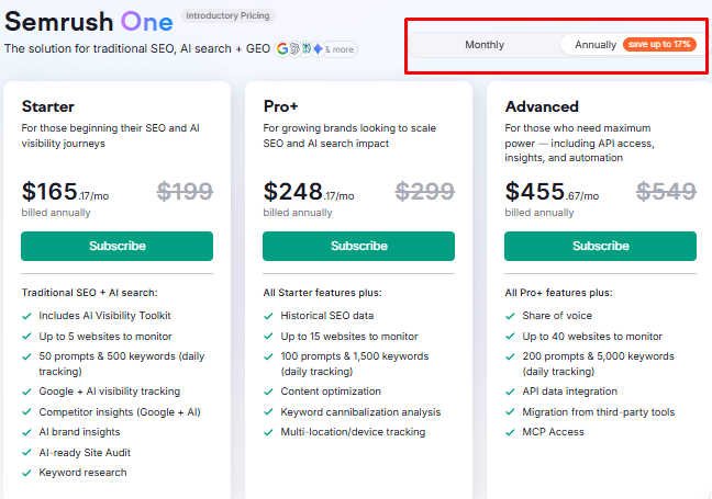 Semrush One discount