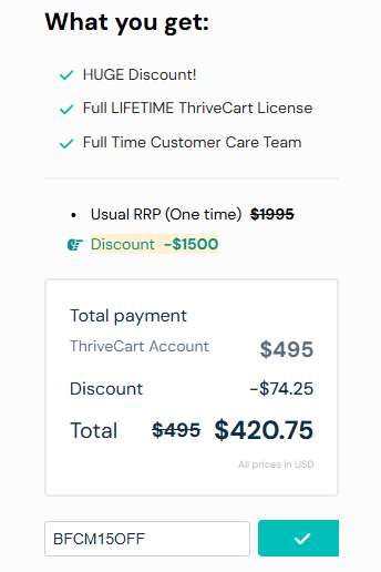 ThriveCart 黑色星期五和网络星期一折扣 