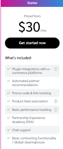 The Impact Radius Pricing Plan for Starter
