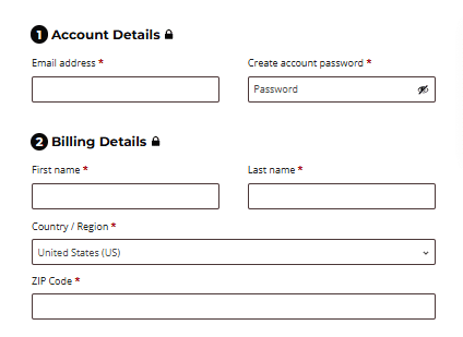 Account details